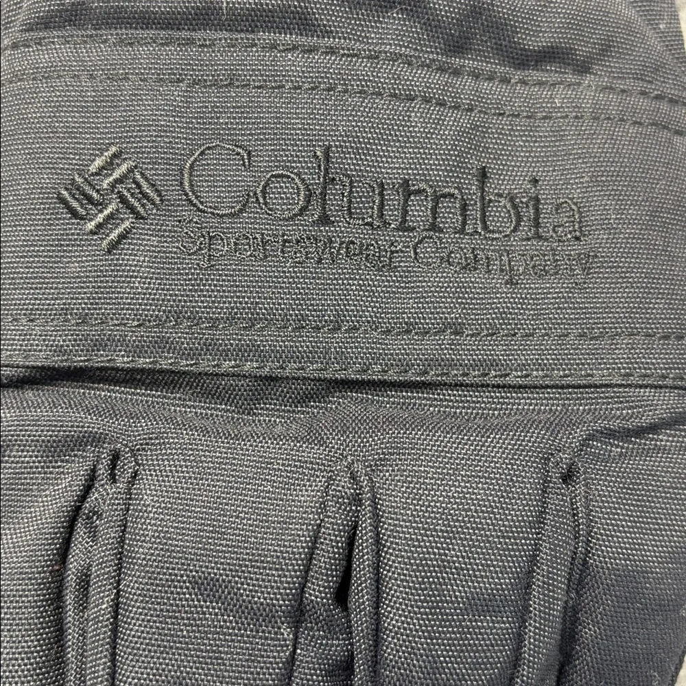 Columbia Black leather palm Insulated fleece lined Gloves small